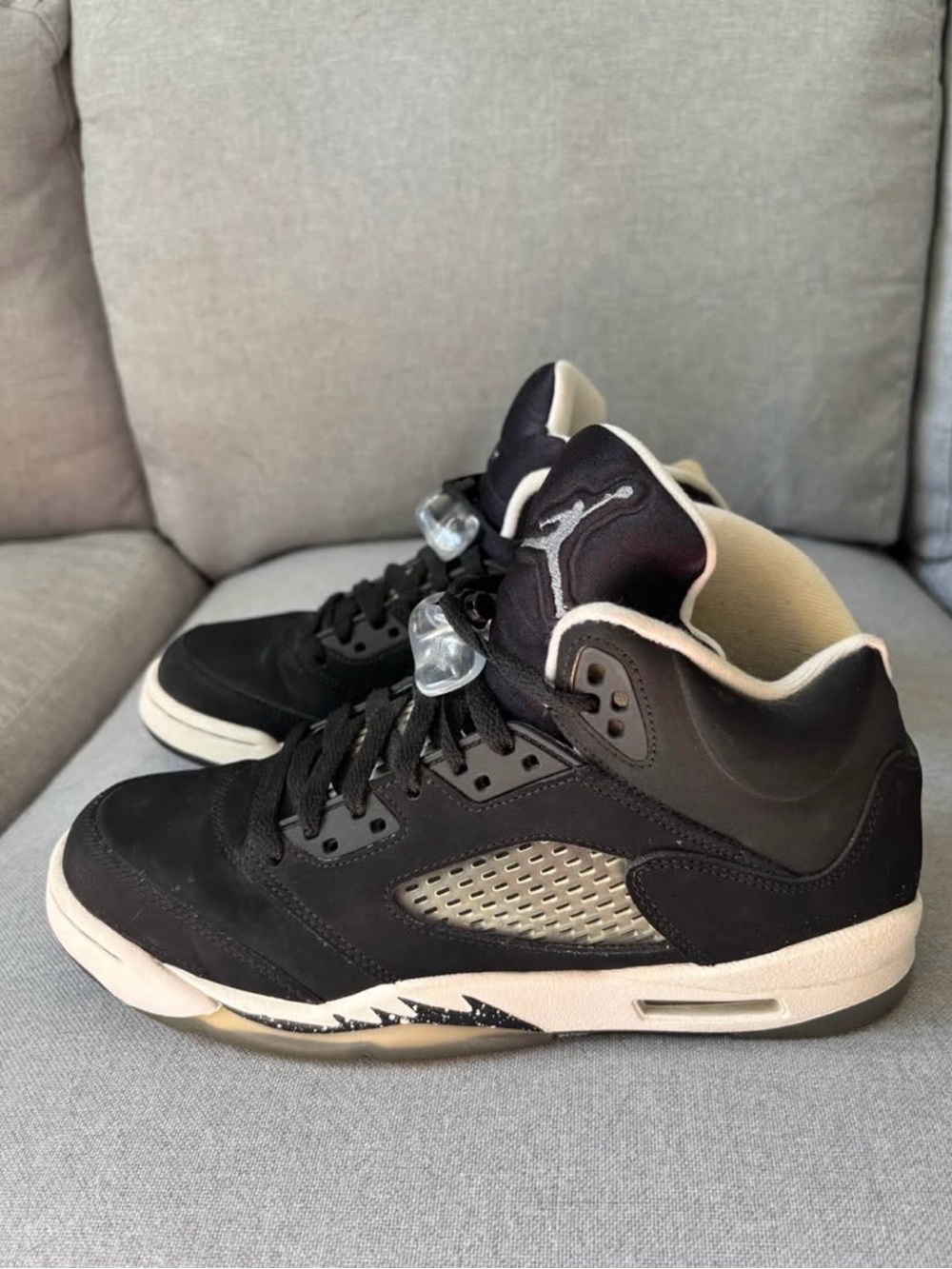 Jordan Black and Cream Retro Men's Sneakers
